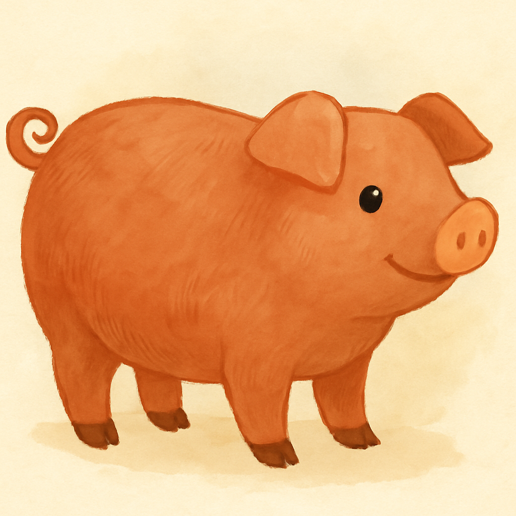 Sweet Piggy Digital Artwork – Adorable Farm Friend for Kids' Spaces (Nursery & Kids Decor) (Copy) (Copy) - Little Hugs